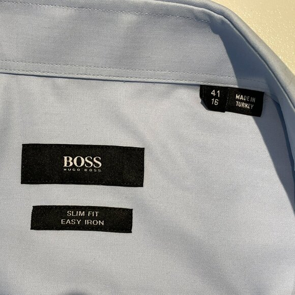New Hugo Boss Dress Shirt Blue 16/41 NWT - Picture 2 of 10